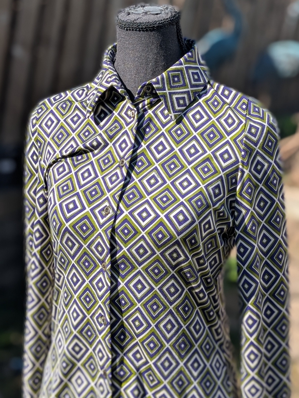 PRADA Silk Blend Slinky Stretchy Blouse Size 42 Purple Green Made In Italy - Picture 2 of 16